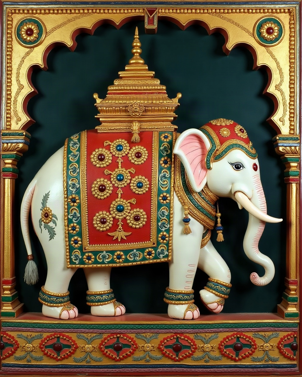 The Caparisoned Elephant, Thanjavur painting