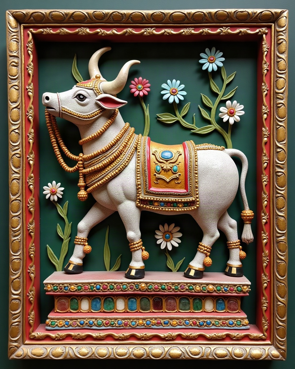 The Temple Bull, Thanjavur painting