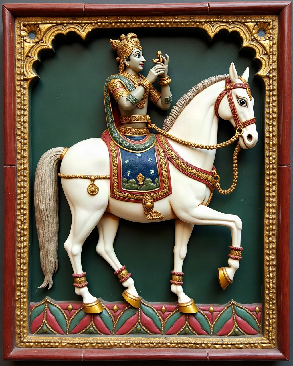 The White Horse, Thanjavur painting