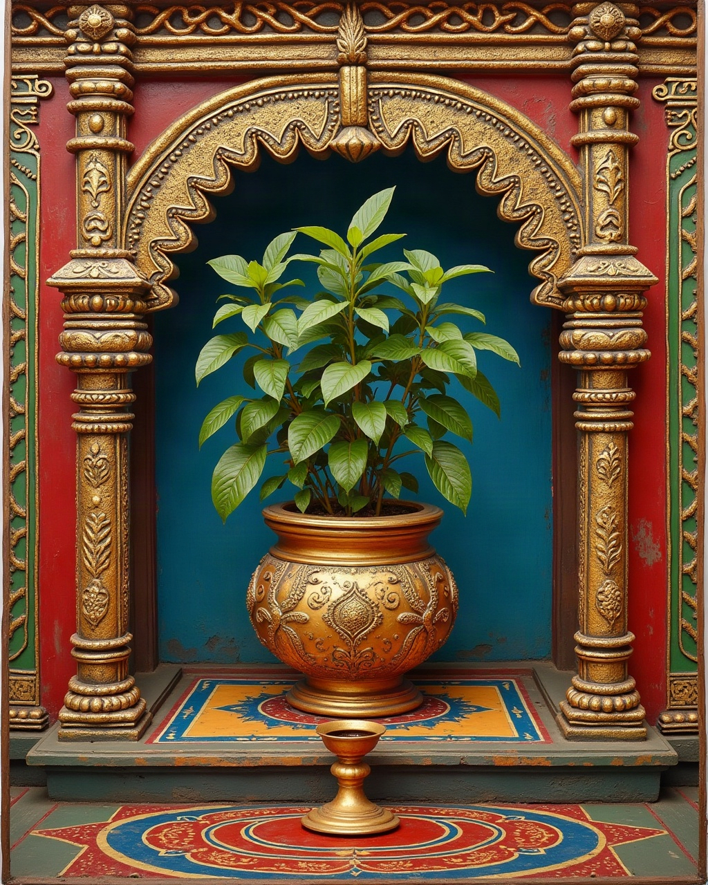 Tulsi Vrindavan, Thanjavur painting