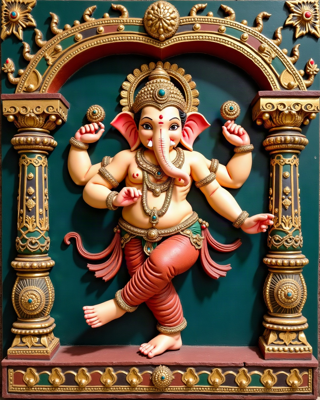 Ganesha Dancing, Thanjavur painting