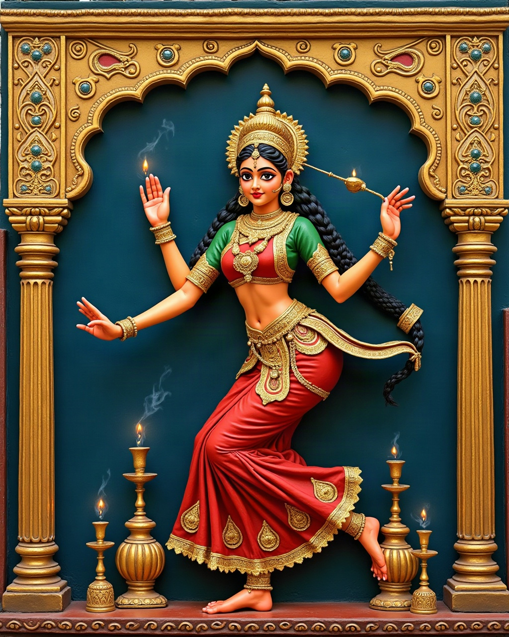 Dancing Girl of the Chola Court, Thanjavur painting
