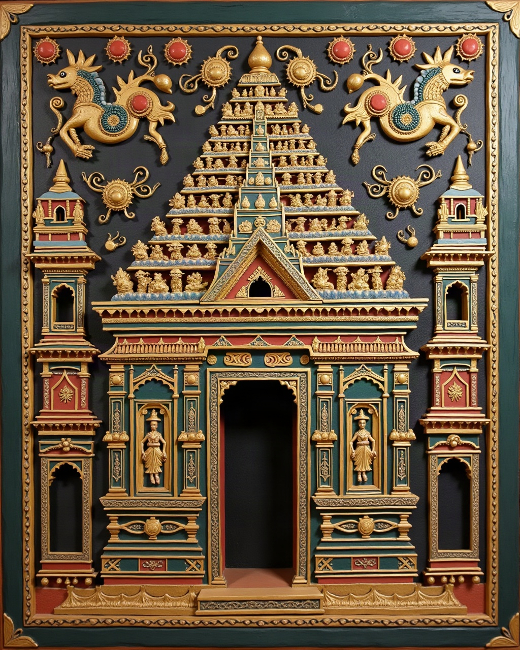 The Madurai Temple, Thanjavur painting