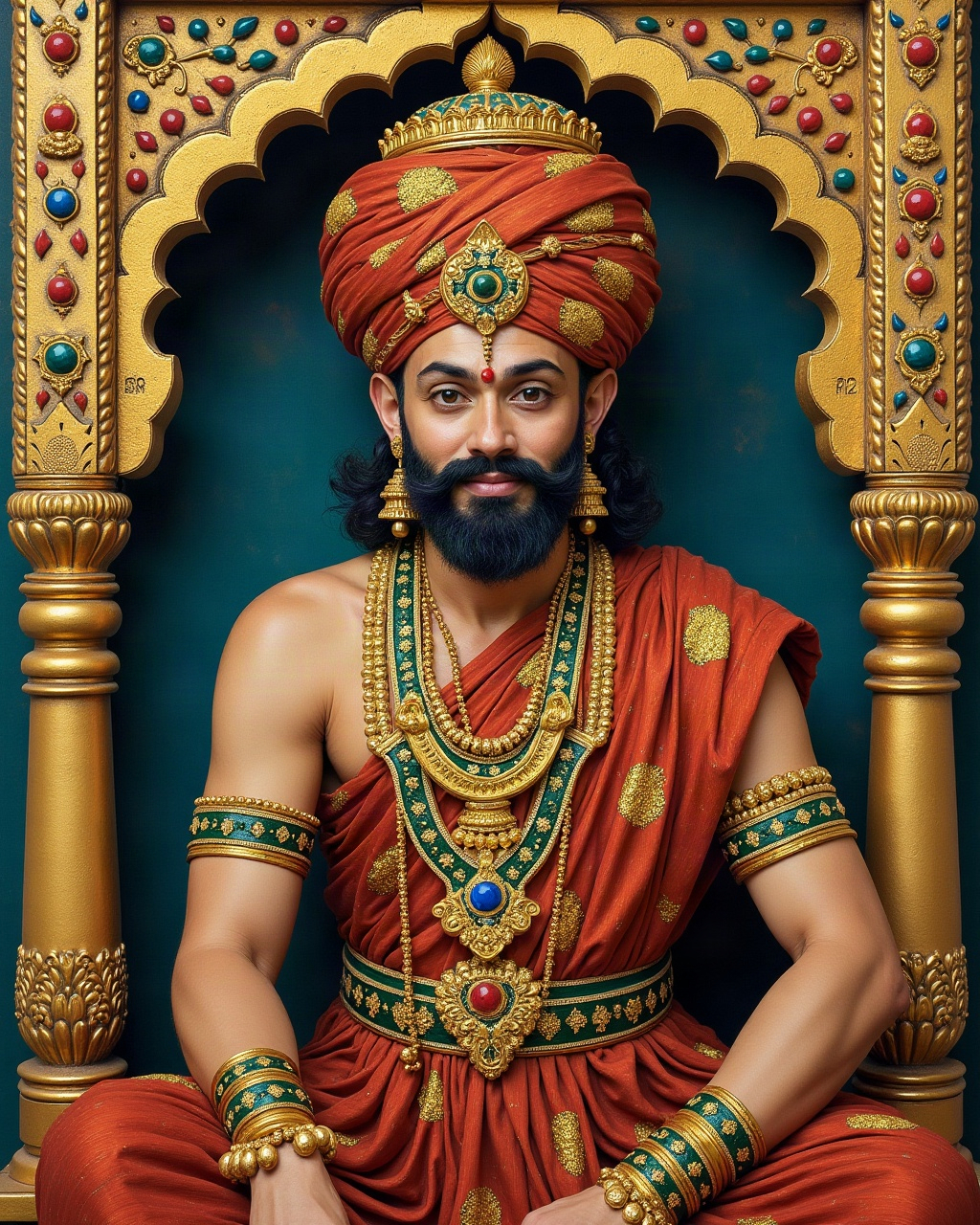 Maratha Nobleman of Thanjavur, Thanjavur painting