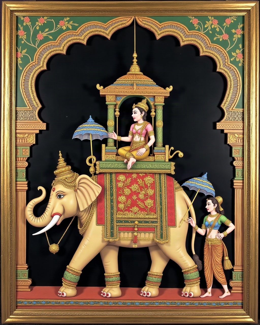 The Mysore Procession, Thanjavur painting