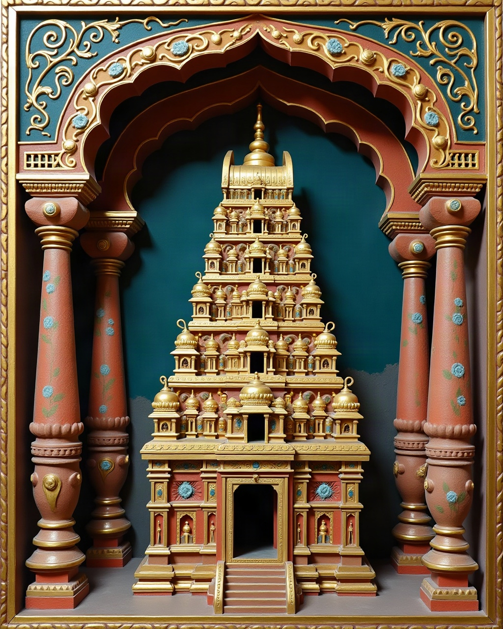 Tanjore Temple Gopuram, Thanjavur painting
