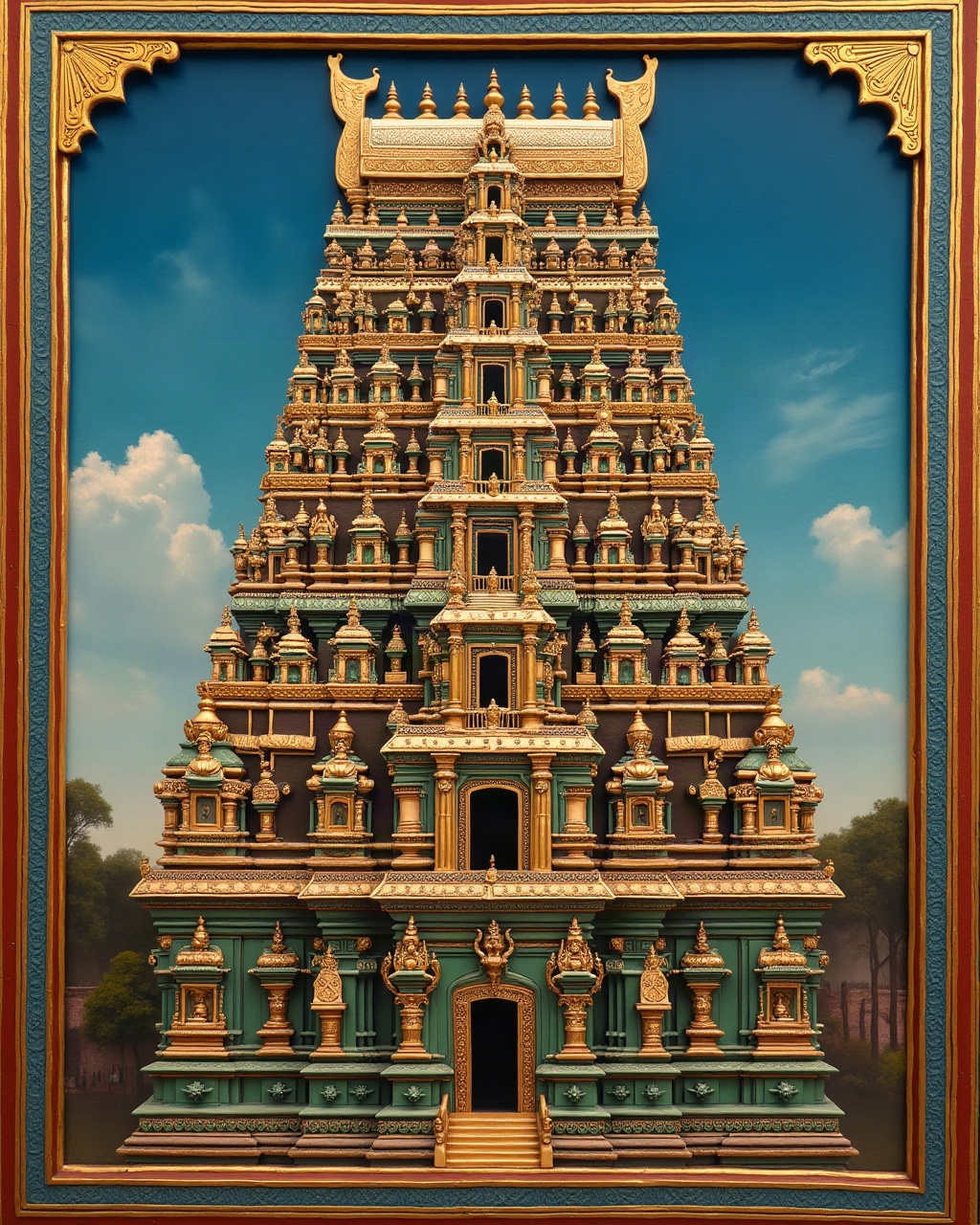 The Thanjavur Gopuram, Thanjavur painting