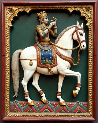 The White Horse, Thanjavur painting