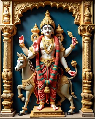Venkateswara of the Seven Hills, Thanjavur painting