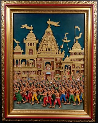 Festival Procession, Thanjavur painting