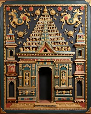 The Madurai Temple, Thanjavur painting