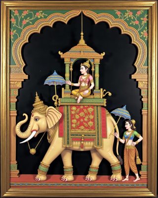 The Mysore Procession, Thanjavur painting
