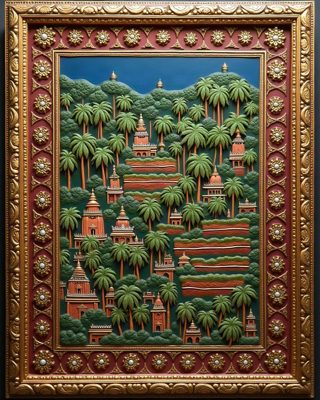 Paddy Fields, Thanjavur painting