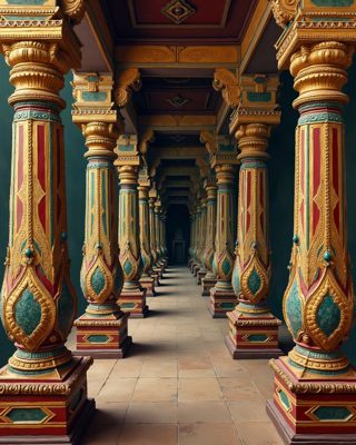 The Temple Corridor, Thanjavur painting