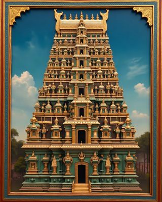 The Thanjavur Gopuram, Thanjavur painting
